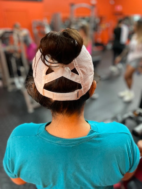 Soft Ponytail Baseball Cap - Circle Design